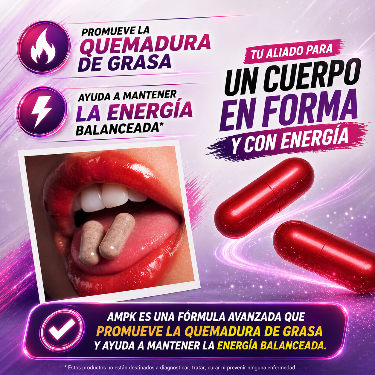 Botella Lemme Burn, Quema Grasa, Activa Metabolismo Y Eleva Energía - 60 Cápsulas.